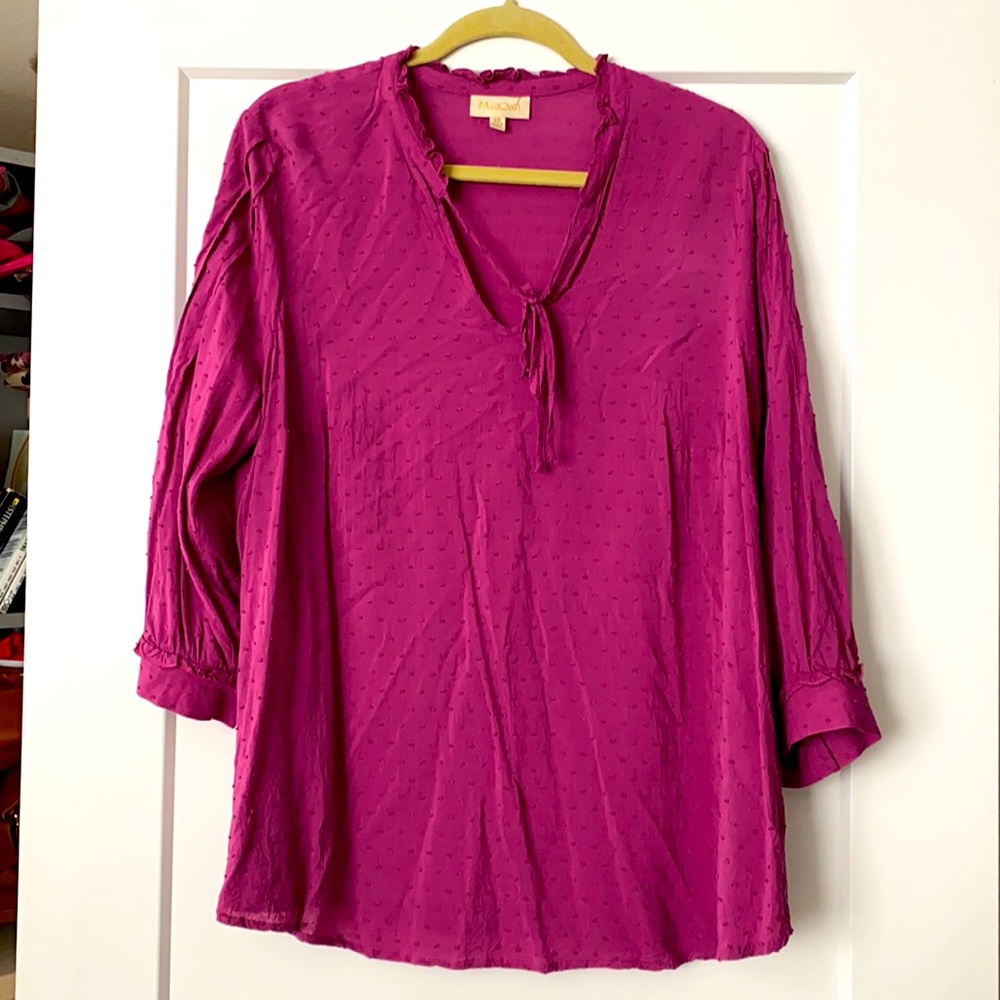 3/4 sleeve purple top from ModCloth